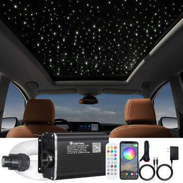 Smart RGBW Twinkle Fiber Optic Light Pro Kit with RF & App controlled