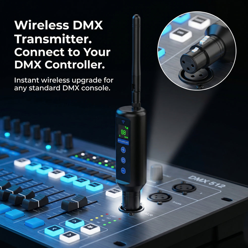 1T2R Dmx512 Professional 2.4g Wireless One Transmitter and Two Receivers