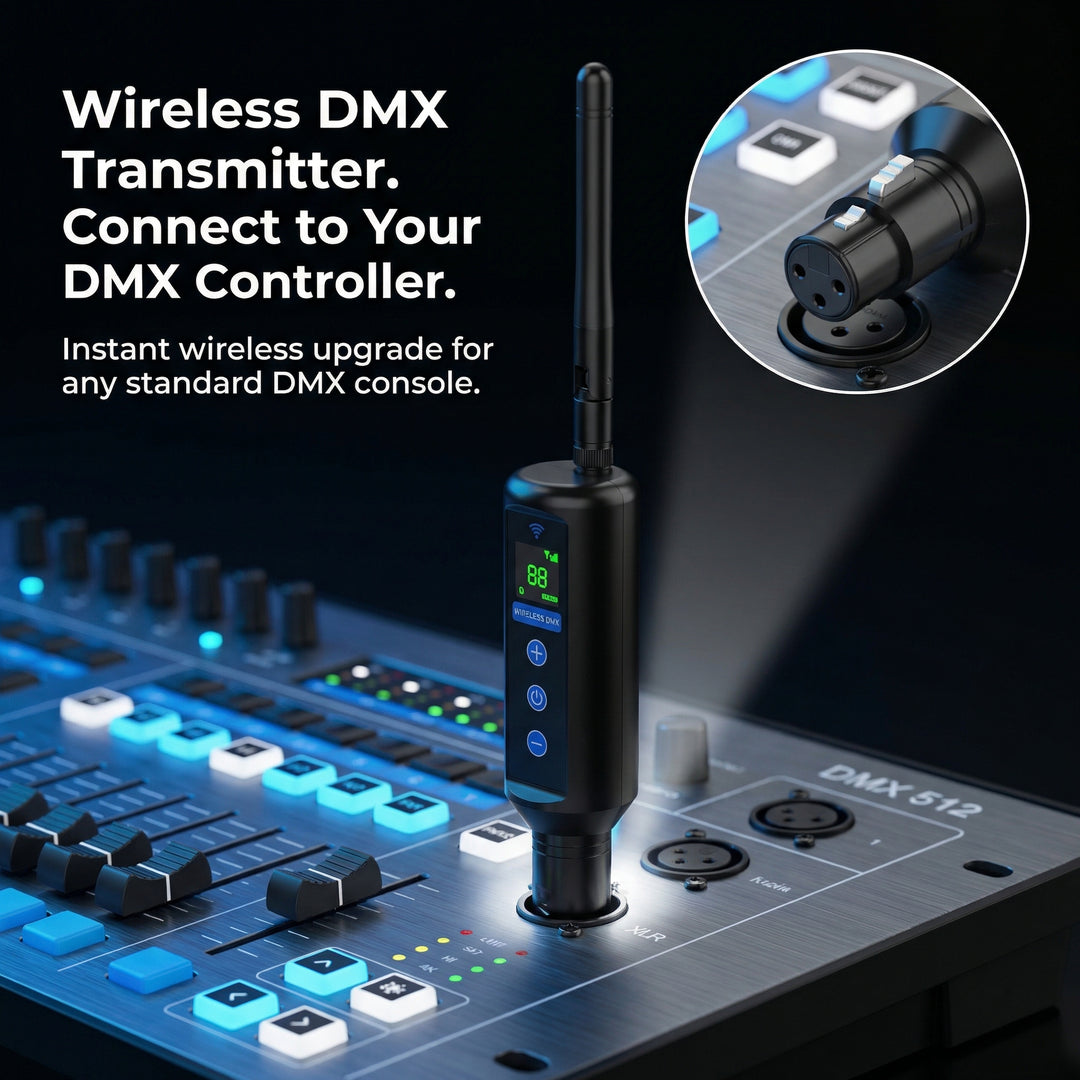1T2R Dmx512 Professional 2.4g Wireless One Transmitter and Two Receivers