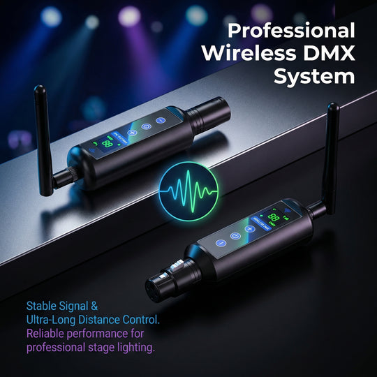 1T3R Dmx512 Professional 2.4g Wireless a Transmitter and 3 Receivers 20 Independent ID Groups with LCD touch screen