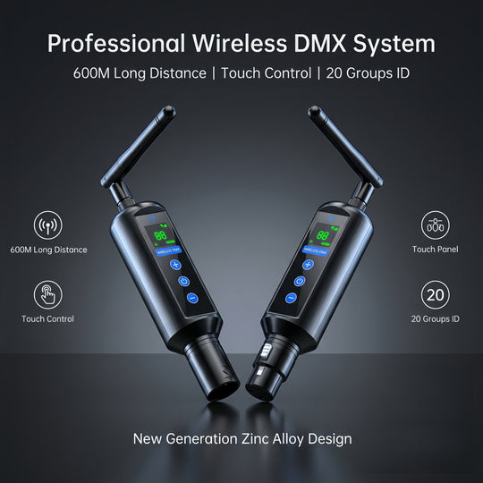 1T3R Dmx512 Professional 2.4g Wireless a Transmitter and 3 Receivers 20 Independent ID Groups with LCD touch screen