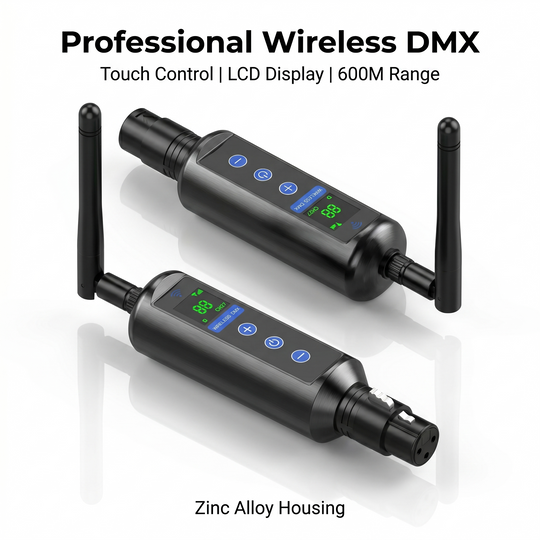 1T3R Dmx512 Professional 2.4g Wireless a Transmitter and 3 Receivers 20 Independent ID Groups with LCD touch screen