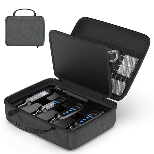 1T3R Long-Distance Wireless Signal Touch Screen DMX512 Receiver(Built in battery) and Transmitter with Storage box Features 126 Frequency Channels and 20 ID Groups