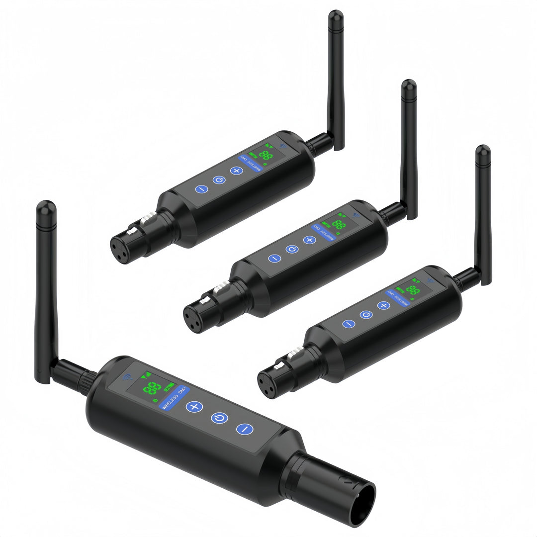1T3R Dmx512 Professional 2.4g Wireless a Transmitter and 3 Receivers 20 Independent ID Groups with LCD touch screen