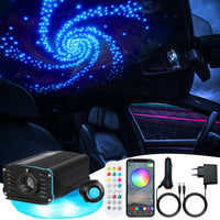 Twinkle Fiber Optic Lights Kit Works for Bluetooth APP/Remote/Music Activate Starlight Headliner Kit with RGBW LED Light Engine for Car Ceiling
