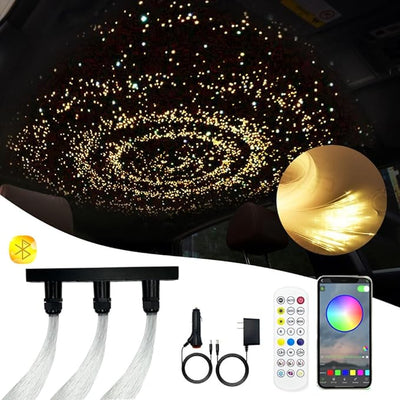 3 Holes RGBW Fiber Light Twinkle Starlight with APP/RF Remote Controlled Music Mode