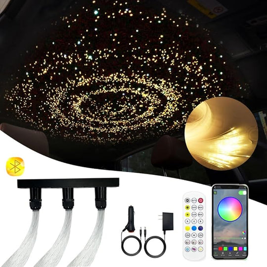 3 Holes RGBW Fiber Light Twinkle Starlight with APP/RF Remote Controlled Music Mode