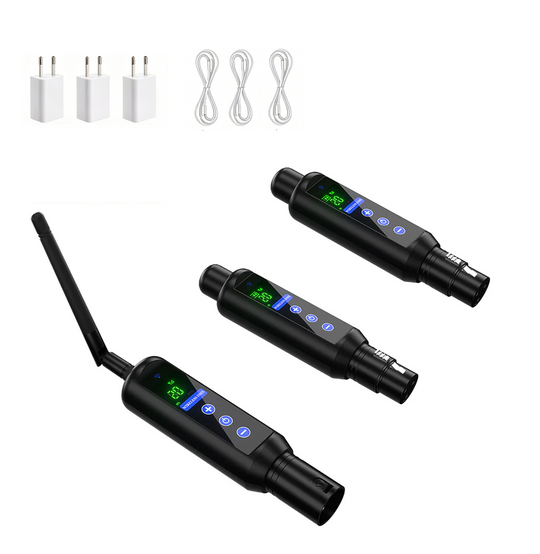 1T2R Long-Distance Wireless Signal Touch Screen DMX512 Rechargeable 20-hour Receiver(Built in battery) and Transmitter Stable Long-Distance Wireless Signal