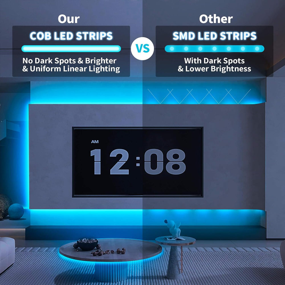 16 Million RGB Colors Changing 24V COB RGB LED Strip Light 32.8ft (10M) Only