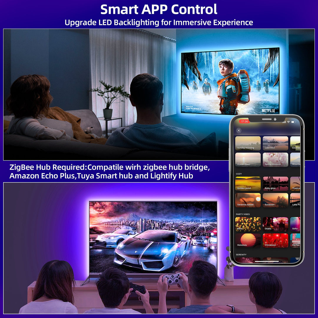 Smart ZigBee USB LED Controller for 5V RGBWW Strip Lights