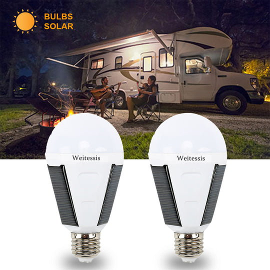 Weitessi Outdoor Lighting Waterproof Solar Bulb 7W Rechargeable E27 LED Bulb Portable Solar Lamp Energy Saving Camping Light