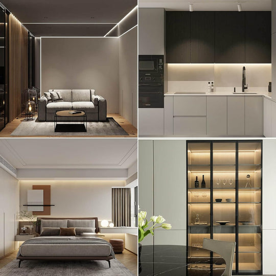 32.8ft 10M COB Daylight White LED Strip Light 4000K 24V Only