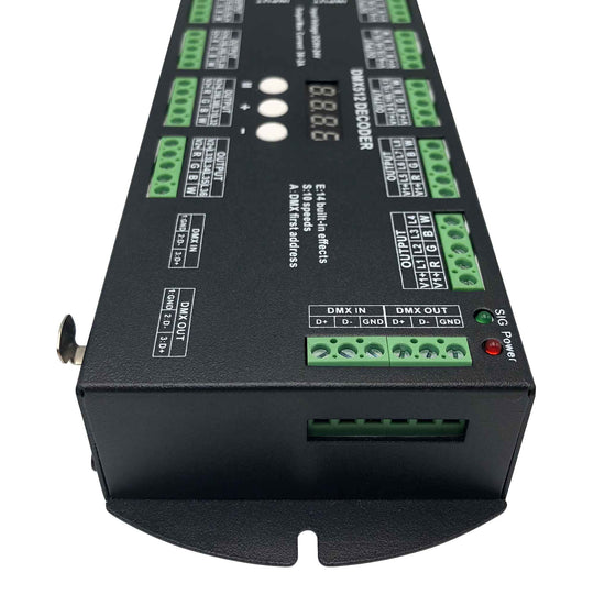 36 CH DMX Decoder with Digital display for RGB/RGBW LED strips