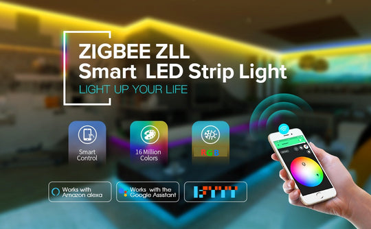 Smart ZigBee 10M RGB LED Strip Lights Kit Work with HUB Bridge Echo Plus