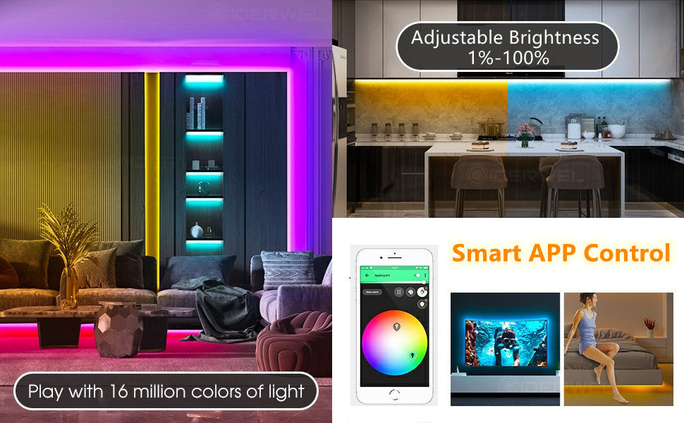 Smart ZigBee 10M RGB LED Strip Lights Kit Work with HUB Bridge Echo Plus