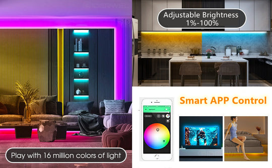 Smart ZigBee 10M RGB LED Strip Lights Kit Work with HUB Bridge Echo Plus