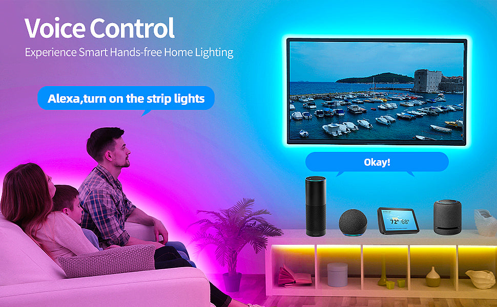 Smart ZigBee 10M RGB LED Strip Lights Kit Work with HUB Bridge Echo Plus