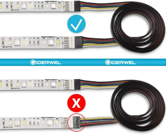 3.3ft/1m Extension Cable for 6 Pin LED Strips (2 Pack)