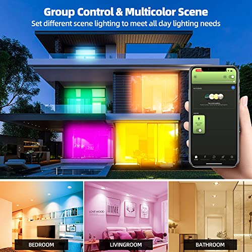 1 Pack 5inch Hub App Control ZigBee 3.0 Smart Retrofit Recessed LED RGBCCT Ceiling Downlight Compatible with Alexa