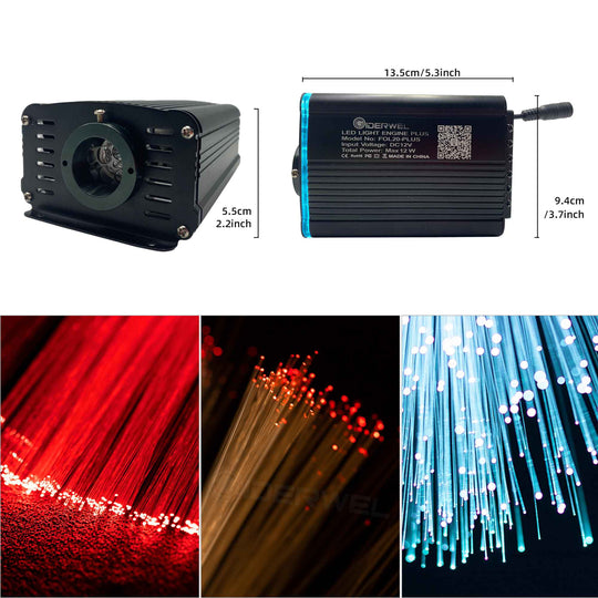 Smart RGBW Twinkle & Shooting Star Fiber Optic Light PLus Kit with RF/App controlled