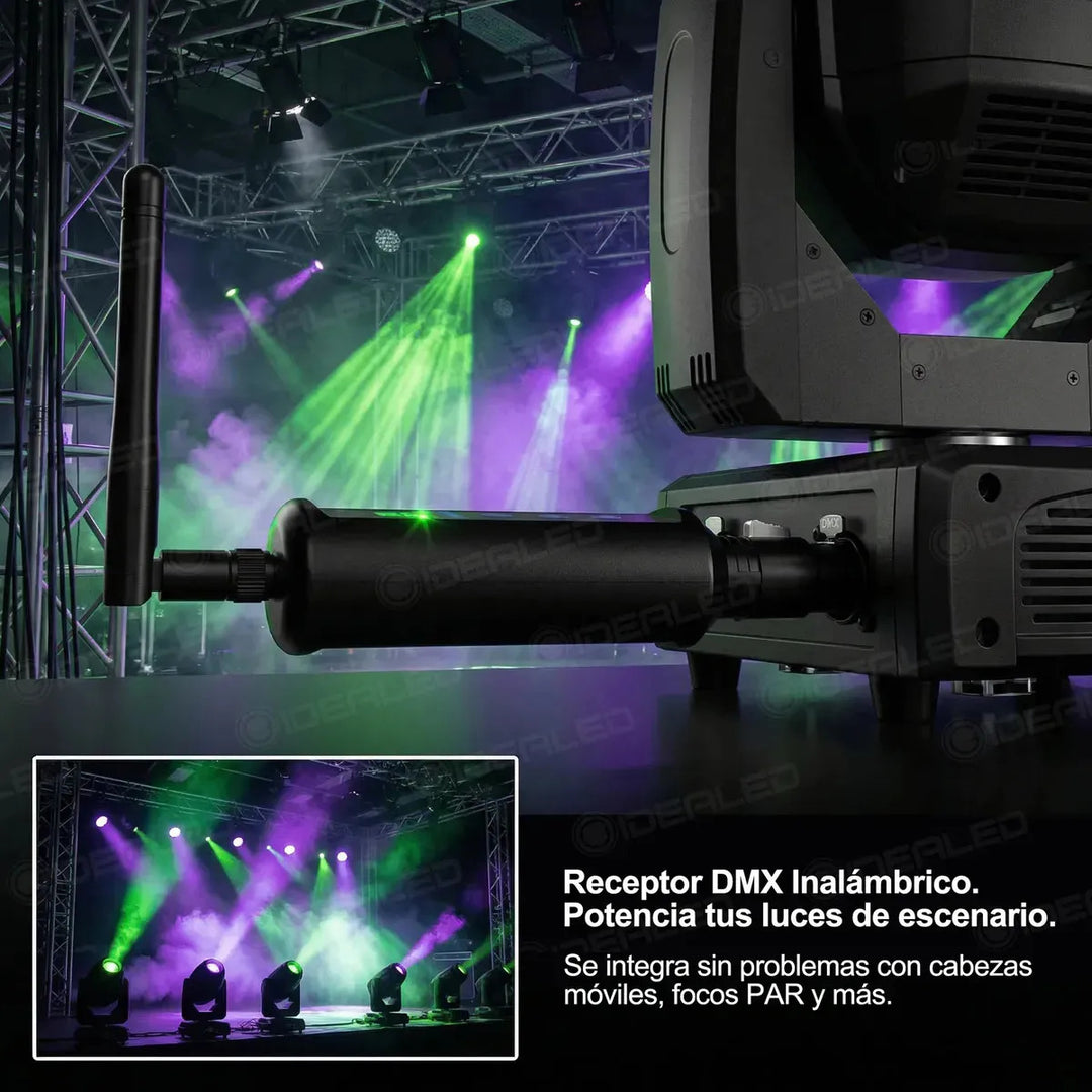 Wireless Divided into 20 groups of IDs DMX512 Rechargeable 20-hour receiver(Built in battery) and Transmitter 1T1R
