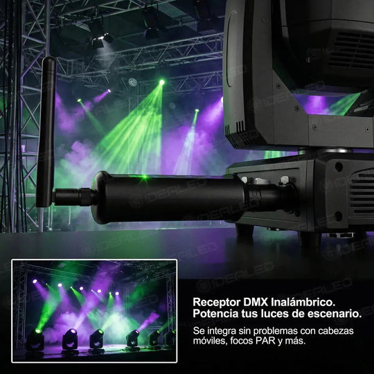 Wireless Divided into 20 groups of IDs DMX512 Rechargeable 20-hour receiver(Built in battery) and Transmitter 1T1R