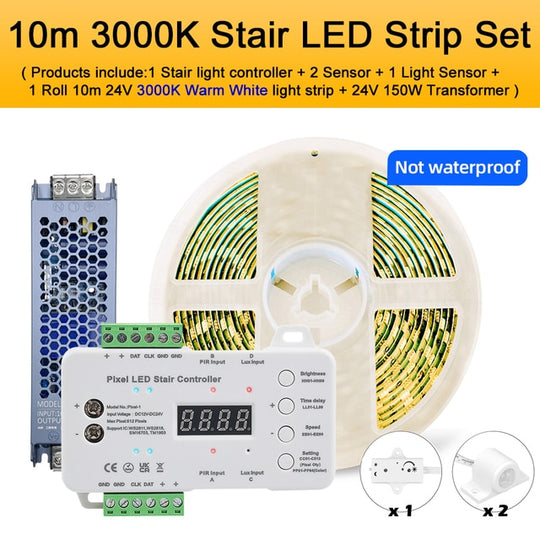 Motion Sensor Stair Light Addressable LED Strip Kit