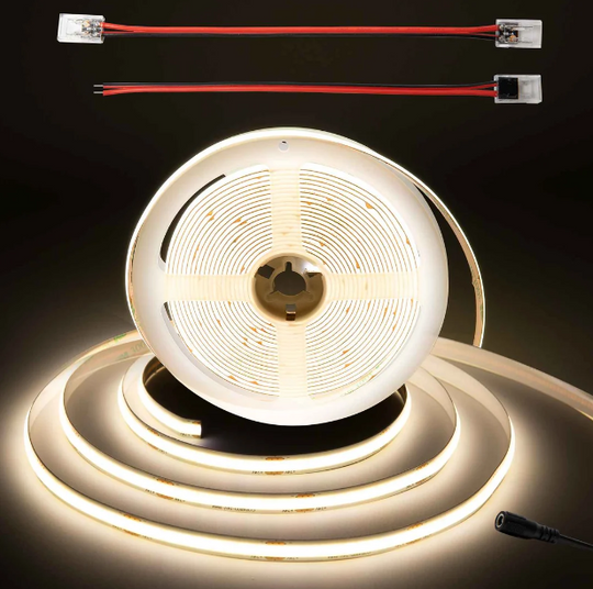 DC 24V COB White LED Strip Lights 16.4ft 5M 4000K