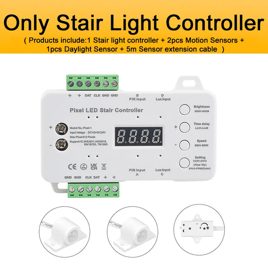 Motion Sensor Stair Light Addressable LED Strip Kit