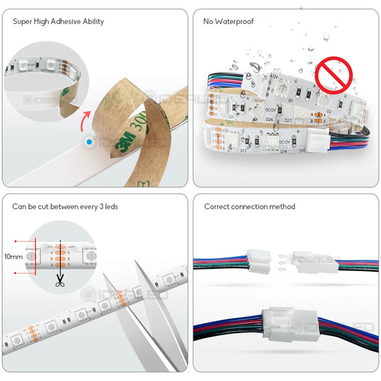 Motion Sensor Stair Light RGB Strips Kit with Main Lines