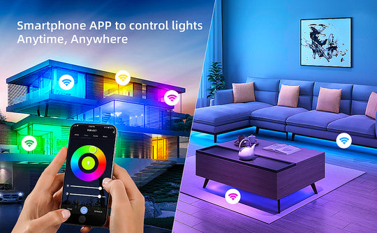 Smart 5 in 1 WiFi LED Controller for Strip Lights RGBCCT RGBW Work with Alexa/Google Assistant,APP/Voice Control Color Change Dimming(Only a WiFi Controller)