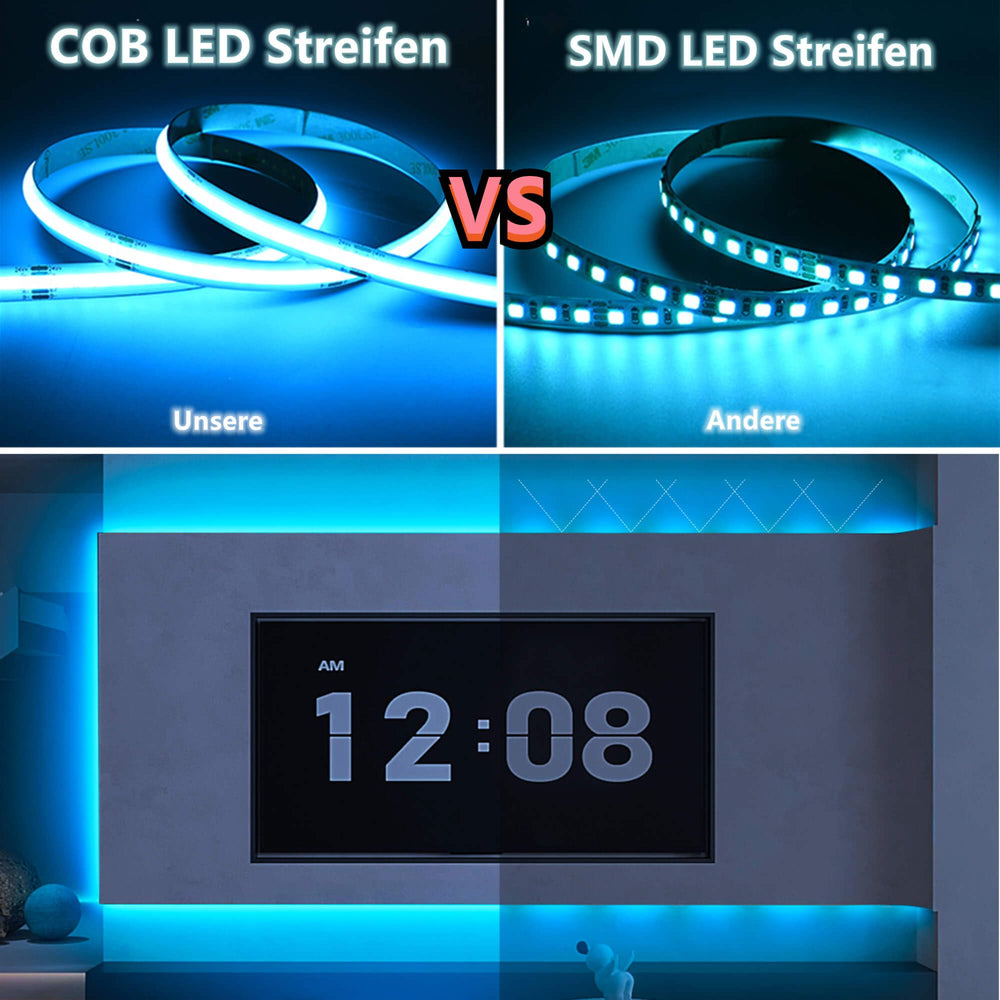 COB Strip Light RGBWW DC24,Dimmable RGBCCT LED Strip FCOB lights,Only 5m Led Strip