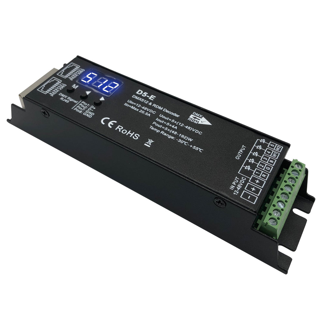 RGBWW 5 CH DMX Decoder with RDM function