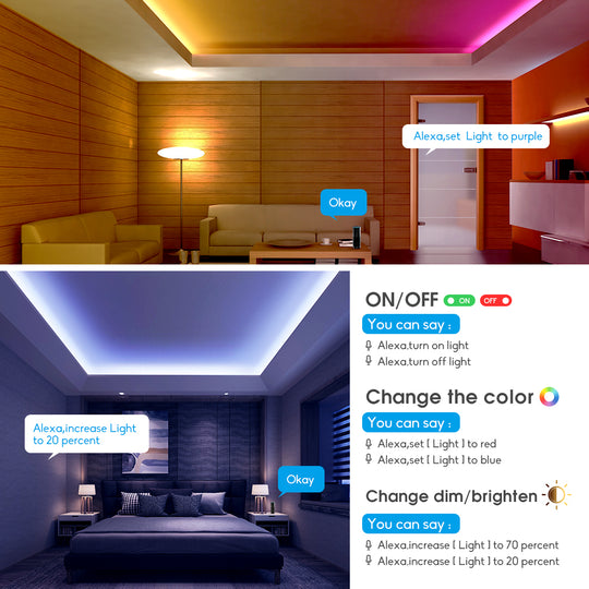 Smart WiFi RGBW LED Strip 16.4ft Kit