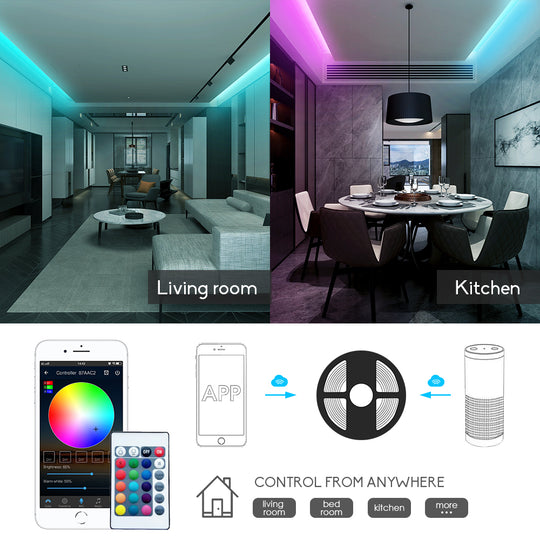 Smart WiFi RGBW LED Strip 16.4ft Kit
