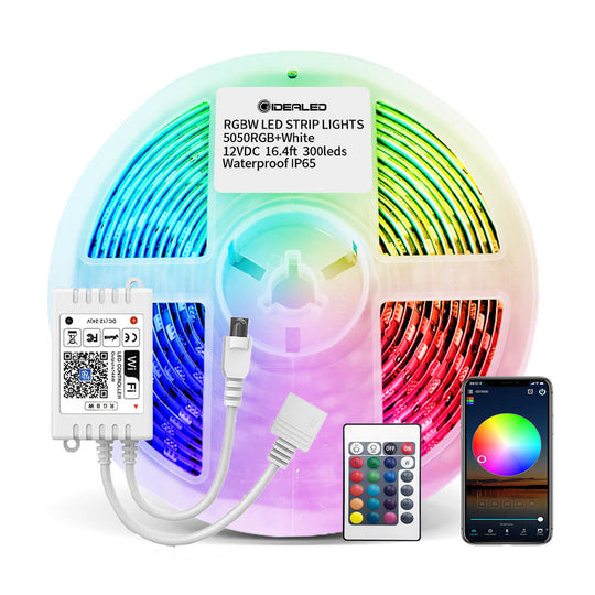 Smart WiFi RGBW LED Strip 16.4ft Kit