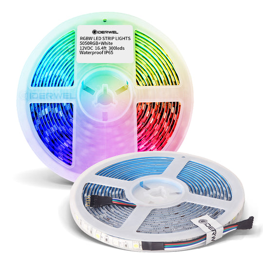 GIDERWEL 16.4ft RGBW LED Strip Lights