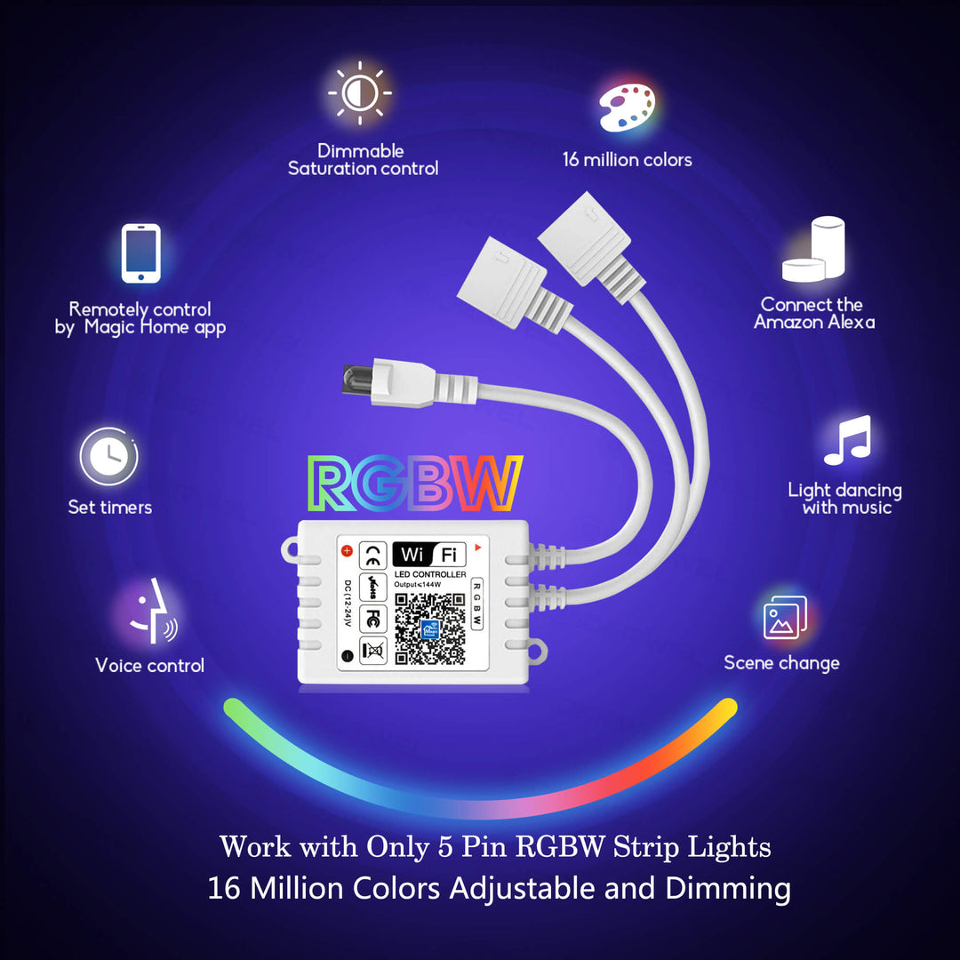 Smart WiFi RGB &RGBW LED Strip Controller