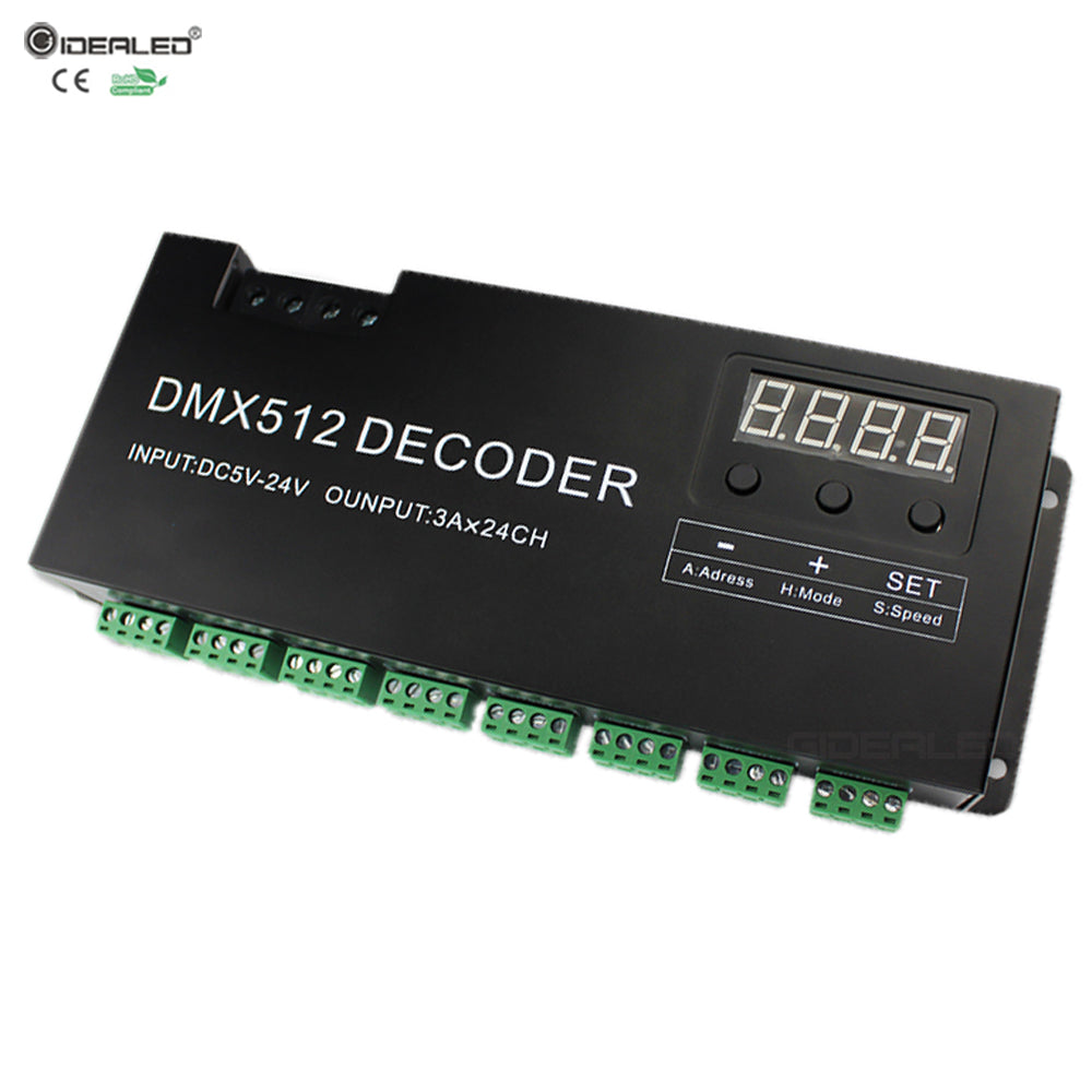 24CH DMX Decoder with Digital display for LED Lights