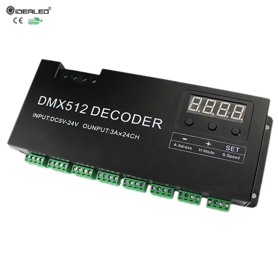 24CH DMX Decoder with Digital display for LED Lights