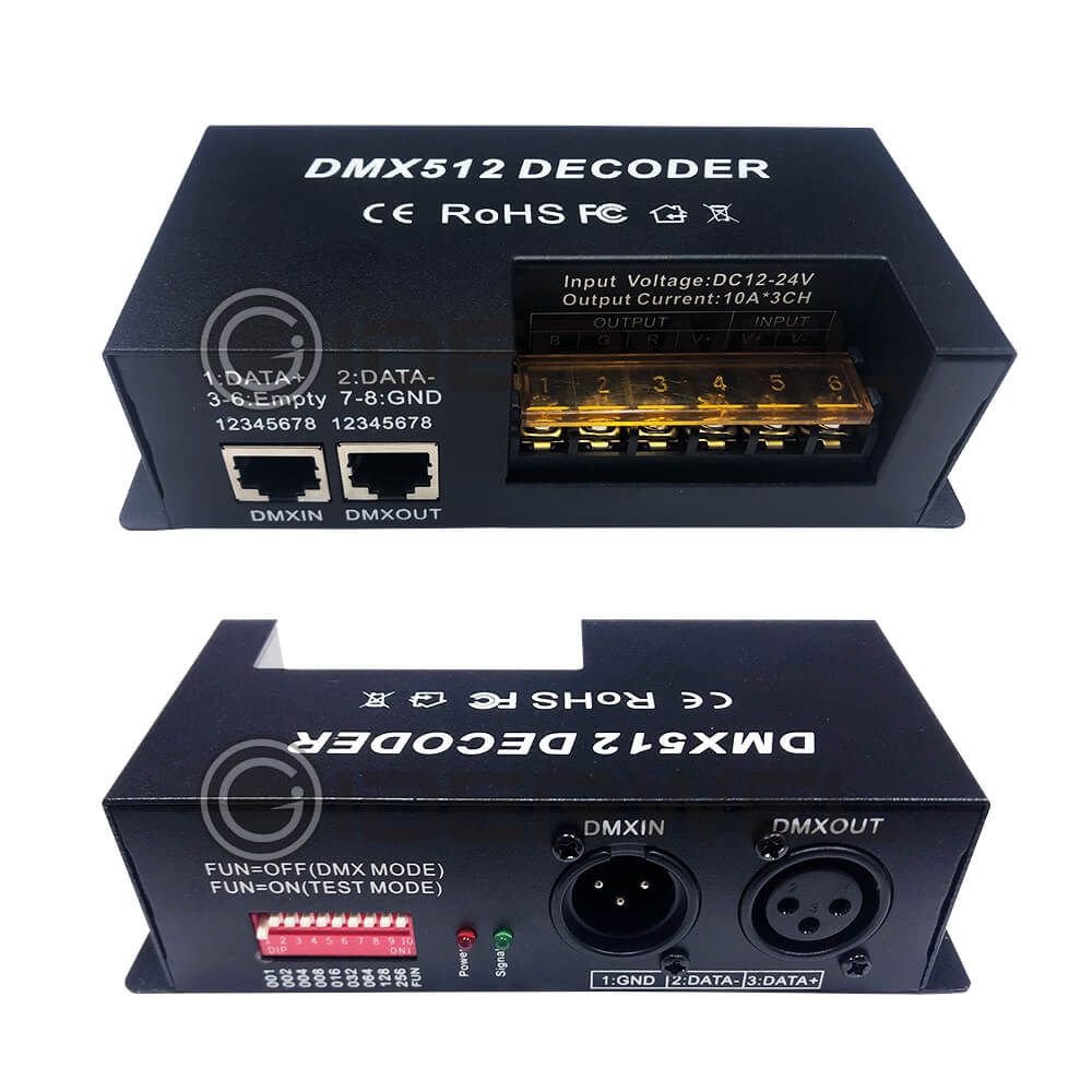 3 CH RGB DMX Decoder High Power 30A