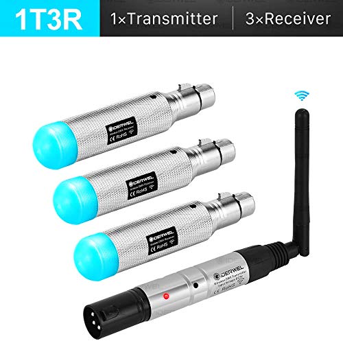GIDERWEL Rechargeable Wireless DMX512 Transmitter & Receiver (Built-in Battery)