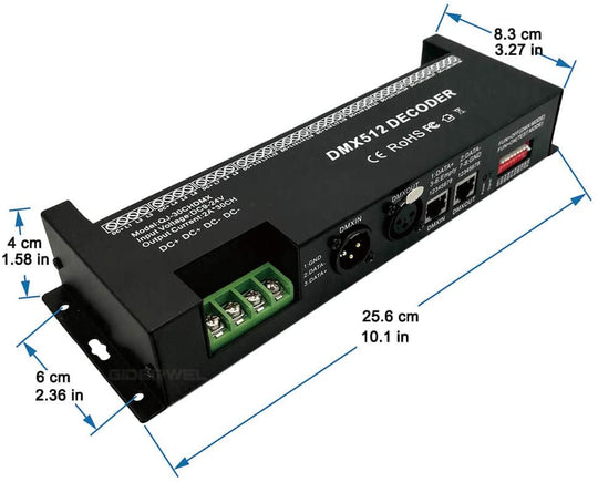30 CH DMX Decoder for RGB LED Strips