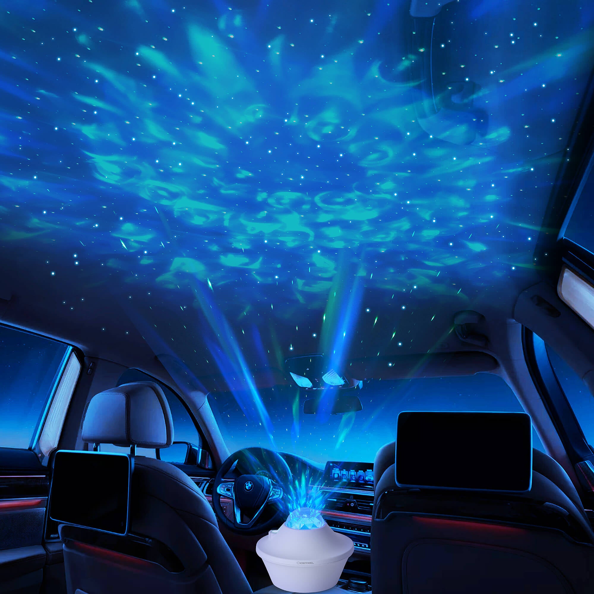 MY→LEDクリスタルスター＆スノーフレーク GIDERWEL Galaxy Projector LED Lamp with Bluetooth Music Speaker