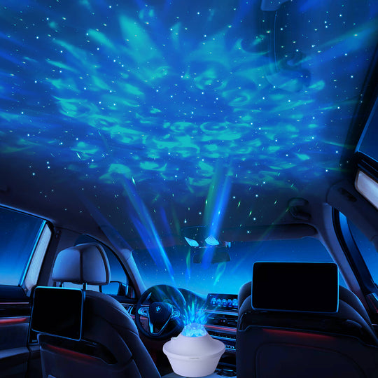 GIDERWEL Galaxy Projector LED Lamp with Bluetooth Music Speaker