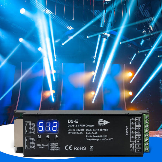 RGBWW 5 CH DMX Decoder with RDM function