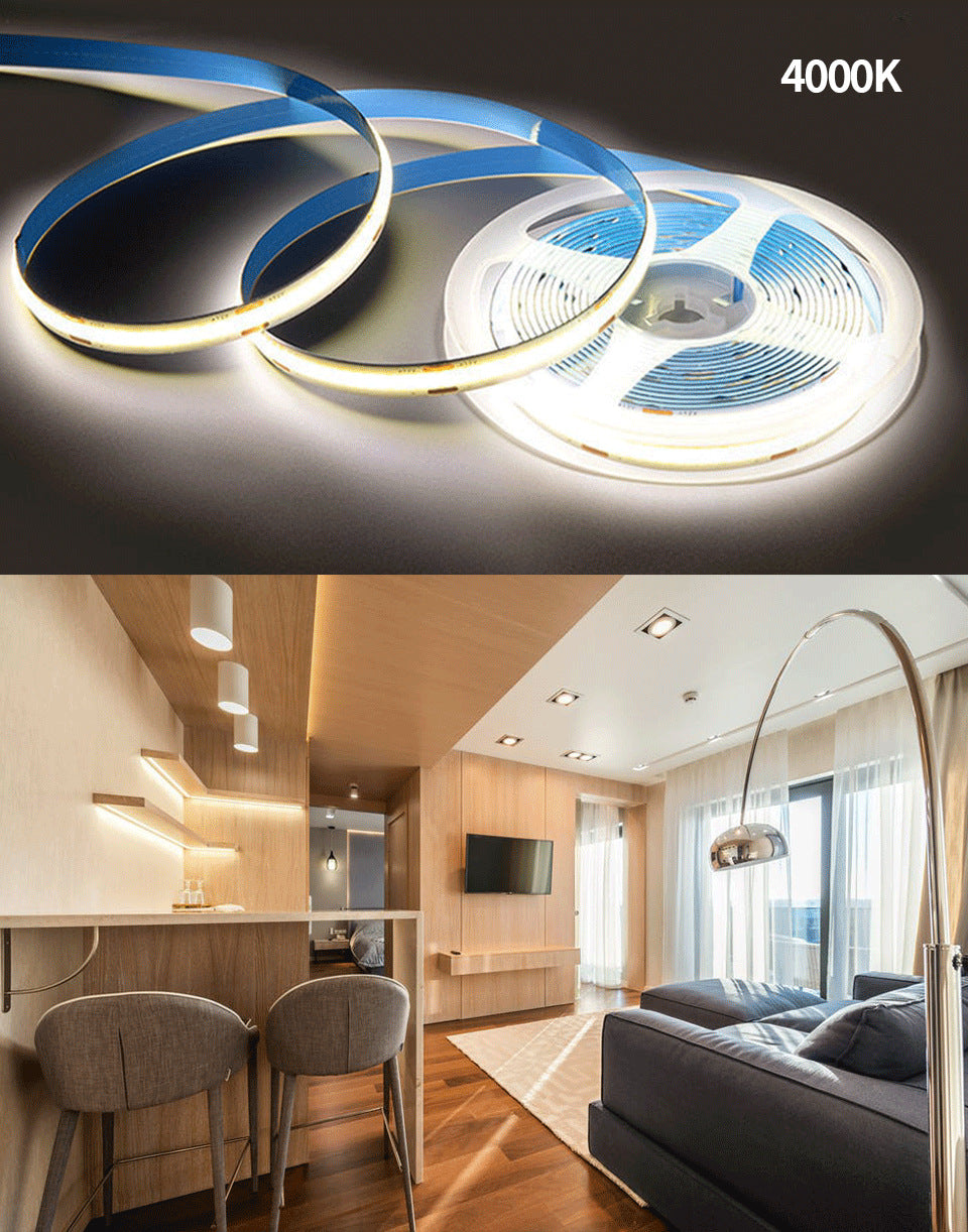COB LED Stirp Lights Warm/Cold/Natural White Lighting Atmosphere Lamp