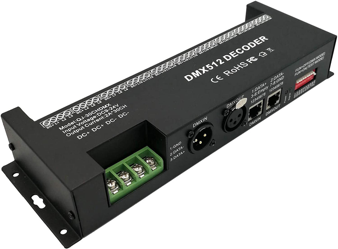 30 CH DMX Decoder for RGB LED Strips