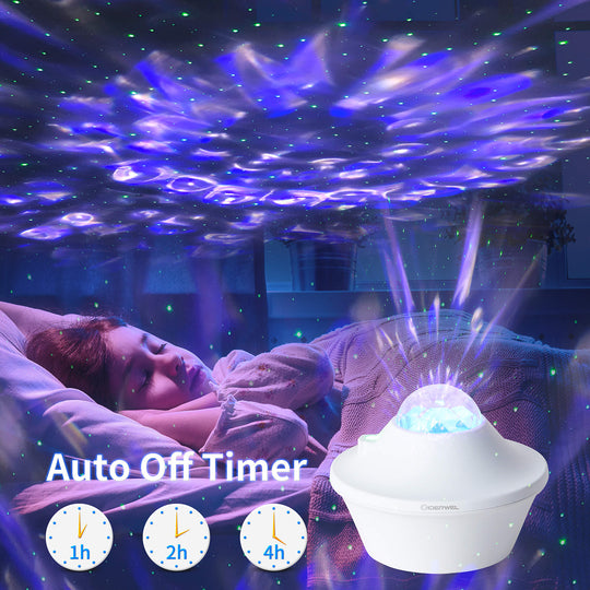 GIDERWEL Galaxy Projector LED Lamp with Bluetooth Music Speaker