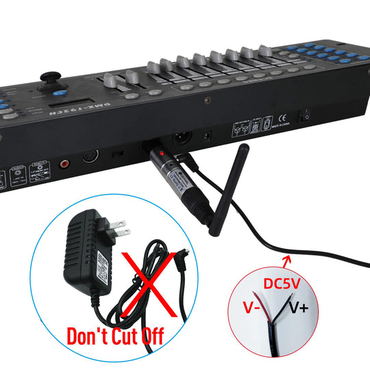 GIDERWEL 2.4G Wireless DMX Receiver & Transmitter